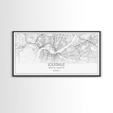 Louisville City Map, Kentucky Map, Map Art, Modern Art, Wall Art, Canvas Art, Aesthetic Room Décor, Wall Art Home Décor, Birthday Gift