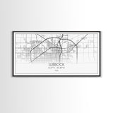 Lubbock City Map, Texas Map, Map Art, Modern Art, Wall Art, Canvas Art, Gift For Women, Living Room Wall Art, Wall Hanging, Texas Wall Art