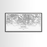 Madrid City Map, Spain Map, Map Art, Modern Art, Wall Art, Canvas Art, Europe Wall Art, Girl Room Décor, Mens Gift, Preppy Wall Art, Office