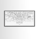 Moscow City Map, Russia Map, Map Art, Minimalist Wall Art, Wall Art, Canvas Art, European Wall Art, Russian Wall Print, Gift For Friend