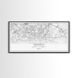 Munich City Map, Germany Map, Map Art, Minimalist Wall Art, Wall Art, Canvas Art, Gift For Men, European Wall Art, Family Wall Art, Prints