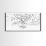 Nashville City Map, Tennessee Map, Map Art, Minimalist Wall Art, Wall Art, Canvas Art, Music Lover Gift, Country Décor, Landscape Wall Art