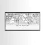 North Las Vegas City Map, Nevada Art, Map Print, Minimalist Wall Art, Wall Art, Canvas Art, Gamer Room Décor, Teacher Gift, Teen Boy Décor