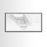 Oakland City Map, California Art, Map Print, Minimalist Wall Art, Wall Art, Canvas Art, Teen Room Art, Dorm Room Art, Graduation Gift