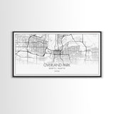 Overland Park City Map, Kansas Art, Map Print, Minimalist Wall Art, Wall Art, Canvas Art, Gift For Realtor, Boho Wall Hanging, Southern Art