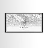 Portland City Map, Oregon Art, Map Print, Minimalist Wall Art, Wall Art, Canvas Art, New Home Gift, Gaming Wall Décor, Man Cave Art, Prints