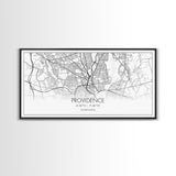 Providence City Map, Rhode Island Art, Map Print, Minimalist Wall Art, Wall Art, Canvas Art, Gifts For Mom, Horizontal Wall Art, Office Art