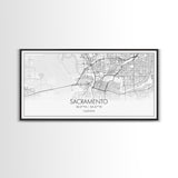 Sacramento City Map, California Art, Map Print, Minimalist Wall Art, Wall Art, Canvas Art, Large Wall Art, Room Décor, Office Prints