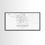 Saint Petersburgh City Map, Russia Art, Map Print, Minimalist Wall Art, Wall Art, Canvas Art, European Wall Art, Home Décor Prints, Office