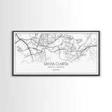 Santa Clarita City Map, California Art, Map Print, Modern Wall Art, Wall Art, Canvas Art, Best Friend Gifts, Family Room Art, Home Décor
