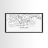 Santa Rosa City Map, California Art, Map Print, Modern Wall Art, Wall Art, Canvas Art, Modern House Art, Bedroom Prints, Nerdy Home Décor