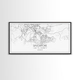 Singapore City Map, Singapore Art, Map Print, Modern Wall Art, Wall Art, Canvas Art, Asian Wall Art, Home Décor Prints, Over Bed Wall Décor