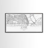 St Louis City Map, Missouri Art, Map Print, Modern Wall Art, Wall Art, Canvas Art, Home Décor Prints, Above Bed Art, Congratulations Gift