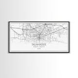 Tallahassee City Map, Florida Art, Map Print, Modern Wall Art, Wall Art, Canvas Art, Teen Boy Wall Art, Going Away Gift, Office Wall Décor