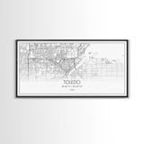 Toledo City Map, Ohio Art, Map Print, Modern Wall Art, Wall Art, Canvas Art, Bedroom Teen Girl Art, Gift For Realtor, Family Home Décor