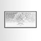 Vienna City Map, Austria Art, Map Print, Modern Wall Art, Wall Art, Canvas Art, European Wall Art, Unique Wall Décor, Home Office Art