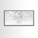 Zurich City Map, Switzerland Art, Map Print, Modern Wall Art, Wall Art, Canvas Art, Home Office Art, Newlywed Gift, Landscape Art Print