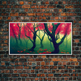 Japanese Maple Forest, Framed Canvas Print, Ready To Hang Wall Art