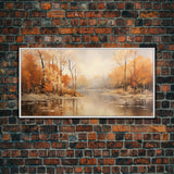 Fall Centerpiece Landscape Painting Canvas Print, Autumn Decor, Fall Centerpiece, Fall Home Decor, Fall Wall Decor, Fall Home Decor