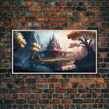 Norse Mythology Art, Alfheim Realm of the Light Elves, Framed Canvas Print, Fantasy Wall Art