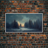 Dreamy Landscape Painting Canvas Print, country side, farmhouse decor, beautiful scenic wall art