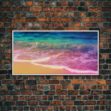 Beach Wall Art, Seashore Wall Decor, Seascape Wall Art, Waves Wall Decor, Panoramic Wall Decor, Canvas Print, Wall Art, Framed Canvas Art