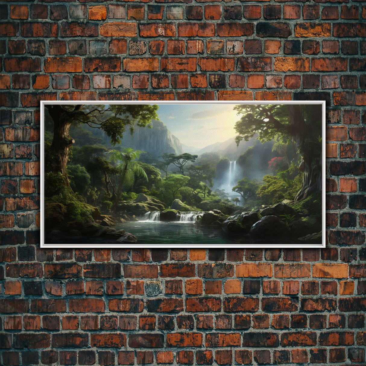 Tropical Wall Art, Framed Canvas Print, Hawaii Art, Tropical Art Print, Tropical Decor, Island Vibes, Rainbow Art, Colorful Art, Caribbean