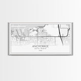 Anchorage Street Map, Alaska Map, Map Print, Modern Art, Wall Art, Canvas Print, Bedroom Décor, City Map Wall Art, Minimalist Décor, Prints