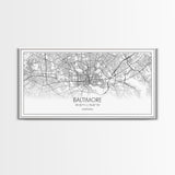 Baltimore Street Map, Maryland Map, Map Print, Modern Art, Wall Art, Canvas Print, Home Office Wall Art, Non Binary Gifts, Camper Décor