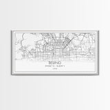 Beijing Street Map, China Map, Map Print, Modern Art, Wall Art, Canvas Print, Asian Art Print, Moving Gift, Travel Wall Art, Apartment Décor