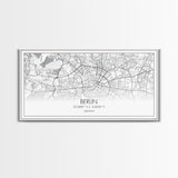 Berlin Street Map, Germany Map, Map Print, Modern Art, Wall Art, Canvas Print, Gift For New Home, Couples Décor, Minimalist Wall Art