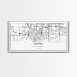 Buffalo Street Map, New York Map, Map Print, Modern Art, Wall Art, Canvas Art, Gift For Newlyweds, Gift For Parents, Apartment Décor