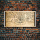 Dallas Map Canvas Print, Texas Map Print, Texas Wall Art, Dallas Map Poster, US, USA Maps, Dallas Maps, Map Gifts, Large Framed Map Print