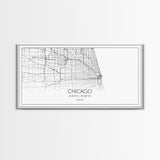 Chicago Street Map, Illinois Map, Map Print, Modern Art, Wall Art, Canvas Art, Apartment Décor, Housewarming Gift, Dorm Wall Art, Office Art