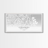 Copenhagen Street Map, Denmark Map, Map Print, Minimalist Art, Wall Art, Canvas Art, Modern Room Décor, RV Wall Décor, Gift For Pilot