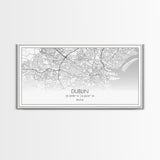 Dublin Street Map, Ireland Map, Map Art, Minimalist Art, Wall Art, Canvas Art, Game Room Décor, Man Cave Wall Décor, Industrial Décor