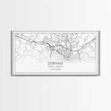Durham Street Map, North Carolina Map, Map Art, Minimalist Art, Wall Art, Canvas Art, Trendy Room Décor, Bar Room Décor, Teacher Gift