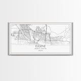 Eugene Street Map, Oregon Map, Map Art, Minimalist Art, Wall Art, Canvas Art, Newlywed Gift, Bar Wall Décor, Rustic Home Décor, Couples Gift