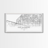 Fort Lauderdale Map, Florida Map, Map Art, Minimalist Art, Wall Art, Canvas Art, Gift For Newlyweds, Boys Room, Billiard Room Décor, Prints