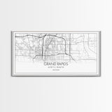 Grand Rapids City Map, Michigan Map, Map Art, Minimalist Art, Wall Art, Canvas Art, Graduation Gift, Modern Farmhouse Wall Art, Office Art