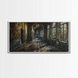 Insane Asylum Canvas Print, Wood Framed Wall Art, Creepy Dark Academia Spooky Season, Spooky Vibes, Halloween Prop Gift Idea