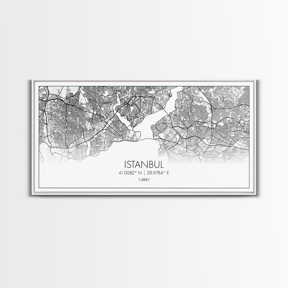 Istanbul City Map, Turkey Map, Map Art, Modern Art, Wall Art, Canvas Art, Travel Art, Best Friend Gift, Family Wall Art, Wall Décor
