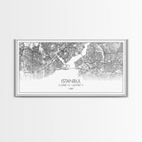 Istanbul City Map, Turkey Map, Map Art, Modern Art, Wall Art, Canvas Art, Travel Art, Best Friend Gift, Family Wall Art, Wall Décor