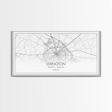 Lexington City Map, Kentucky Map, Map Art, Modern Art, Wall Art, Canvas Art, Farmhouse Wall Décor, Gift For Women, Living Room Wall Art