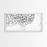 Lisbon City Map, Portugal Map, Map Art, Modern Art, Wall Art, Canvas Art, Travel Wall Décor, Apartment Wall Art, Book Lover Gift, Office Art