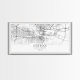 Little Rock City Map, Arkansas Map, Map Art, Modern Art, Wall Art, Canvas Art, Mother In Law Gift, Cabin Wall Décor, Farmhouse Wall Art
