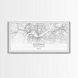 Louisville City Map, Kentucky Map, Map Art, Modern Art, Wall Art, Canvas Art, Aesthetic Room Décor, Wall Art Home Décor, Birthday Gift