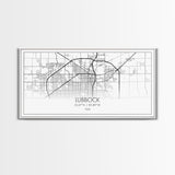 Lubbock City Map, Texas Map, Map Art, Modern Art, Wall Art, Canvas Art, Gift For Women, Living Room Wall Art, Wall Hanging, Texas Wall Art