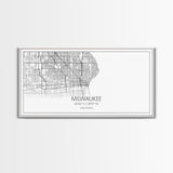 Milwaukee City Map, Wisconsin Map, Map Art, Minimalist Wall Art, Wall Art, Canvas Art, Country Home Art, Girl Room Décor, College Décor