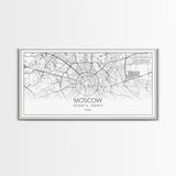 Moscow City Map, Russia Map, Map Art, Minimalist Wall Art, Wall Art, Canvas Art, European Wall Art, Russian Wall Print, Gift For Friend